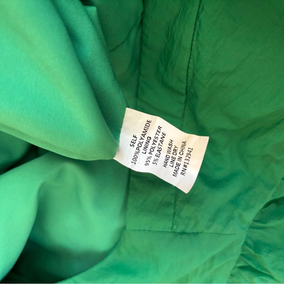 Amanda Uprichard size M Dress Elegant Green Ruffled Tiered Midi - Picture 7 of 7